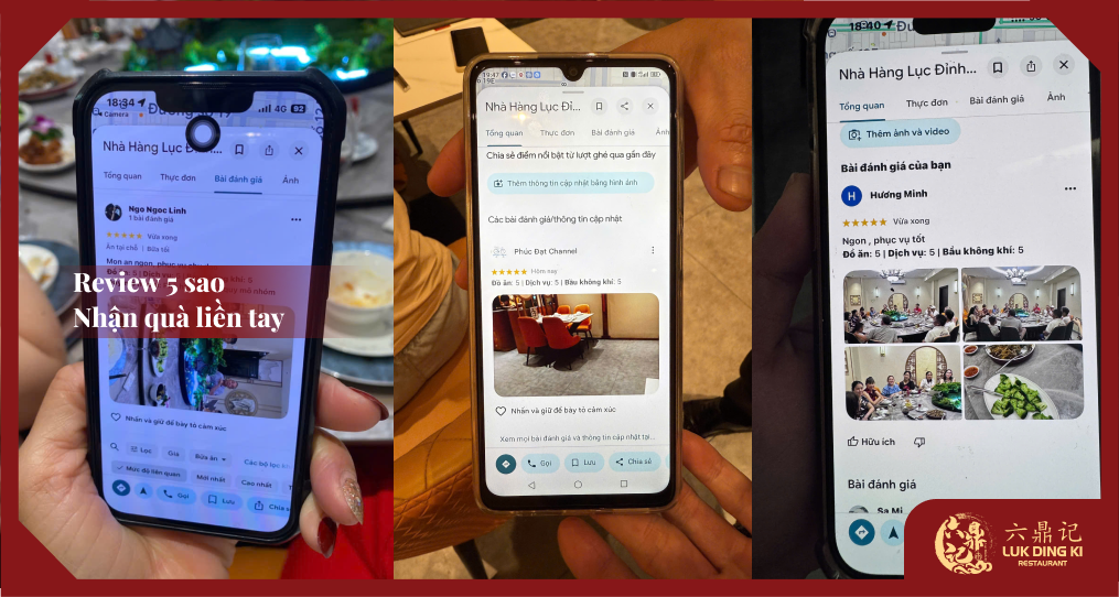 Review 5 sao Google Maps nhận quà tại Lục Đỉnh Ký Bình Tân và Quận 11